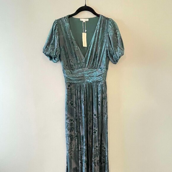 Baltic Born green velvet maxi dress, XS, NWT - Picture 2 of 5